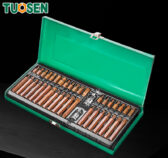 Hộp 40 chi tiết các loại đầu xiết kèm bộ chuyển đổi với chất liệu thép S2 Tuosen