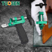 Bộ dụng cụ cắt kính Tuosen, gạch men 2 trong 1 (cắt và bẻ), làm bằng hợp kim nhôm TUOSEN (Hộp gồm 3 lưỡi, 1 lọ dầu, 1 tô vít, 1 thân máy)