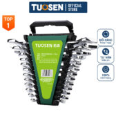 Bộ cờ lê 2 đầu miệng mở TUOSEN thép cacbon 45# tôi luyện – thân dày, chịu lực mạnh, bền chắc