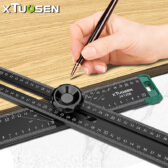 Thước chữ T mộc công 2 trong 1 Đo – định vị – căn góc chính xác. Thước đa năng Tuosen