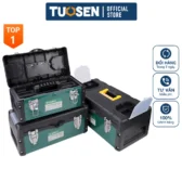 Thùng Đồ Nghề 2 Ngăn TUOSEN - Khung Thép Chắc Chắn, Chống Va Đập, Lý Tưởng Cho Thợ Chuyên Nghiệp