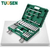 Bộ khẩu 28 chi tiết Tuosen, 1/2 inch, ổ cắm hình lục giác, cờ lê ổ cắm, bộ dụng cụ sửa chữa ô tô chuyên dụng