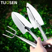 Bộ Dụng Cụ Làm Vườn Tuosen Đúc Nguyên Khối Siêu Bền - Xẻng, Cào, Nhổ Cỏ Inox Cao Cấp
