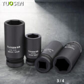 ĐẦU KHẨU ĐEN LỤC GIÁC 3/4 INCH - TUOSEN - CHUYÊN DÙNG CHO SÚNG HƠI & MÁY SIẾT BU LÔNG 🛠️