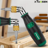 Tua Vít Bánh Răng Đa Năng 10 Trong 1 Tuosen - Khớp Xoay 180 Độ, Thép CR-V Cao Cấp, Có Từ Tính Mạnh, Mã 258300