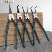 Kìm Mở Phe TUOSEN 13 Inch Cao Cấp - Thép Carbon Siêu Cứng, Đủ 4 Phân Loại Mũi Thẳng/Cong Chuyên dụng