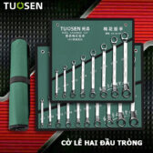 Bộ Cờ Lê Hai Đầu Tròng Tuosen Cao Cấp Thép CR-V Siêu Cứng - Chống Trượt Rỉ Sét Tuyệt Đối! 6-12 Món
